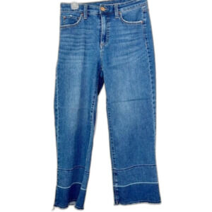 INC High Rise Wide Leg Cropped Denim Jean Blue Size 2/26